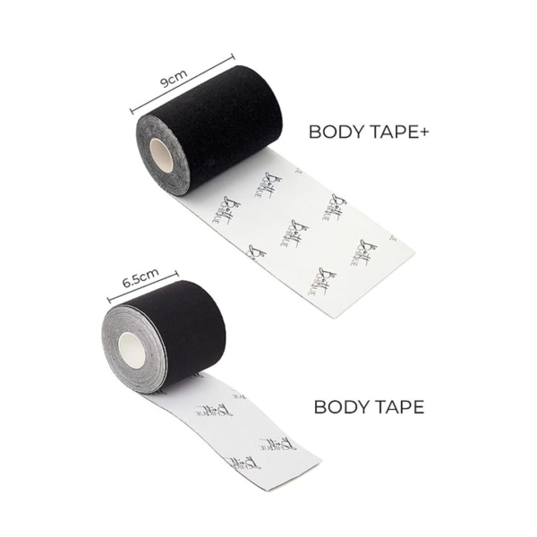 Buttchique Breast Lift Body Tape (6.5 Cm X 5 Meter Roll), Lasts Upto 8-10 Hours (Black) - RXC1008