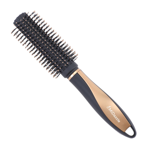 Midazzle Premium Round Black & Gold Hair Brush M310 Mihb0008- RTZ1023