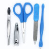 Manicure Pedicure Kit 5 In 1 Assorted Color (Nail Clipper, Nail Filer, Scissors, Tweezer & Cuticle Remover) - FJR1002 - Image 3