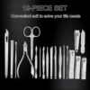 Bronson Professional Manicure And Pedicure Tool Set - 19 In 1 With Storage Case- FJR1007 - Image 2