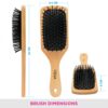 Vega Premium Collection Wooden Paddle Hair Brush For Men & Women Small- RTZ1030 - Image 3