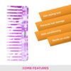 Vega Lilac Shampoo Hair Comb For Men And Women- RTZ1031 - Image 3