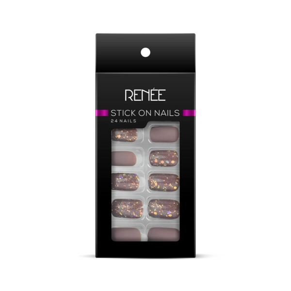 Renee Stick On Nails Dn 04| 24 Reusable Artificial Fake Nail Set - MKP1025