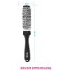 Vega H2-Prs Hot Curl Brush - Ceramic | Cuts Drying Time & Adds Shine- RTZ1036 - Image 5