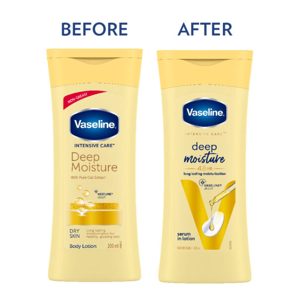 Vaseline Deep Moisture Body Lotion | For Dry Skin | Moisturised Glowing Skin | With Pro Ceramides- MNX1003 - Image 3