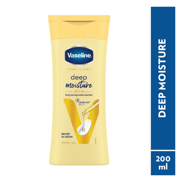 Vaseline Deep Moisture Body Lotion | For Dry Skin | Moisturised Glowing Skin | With Pro Ceramides- MNX1003