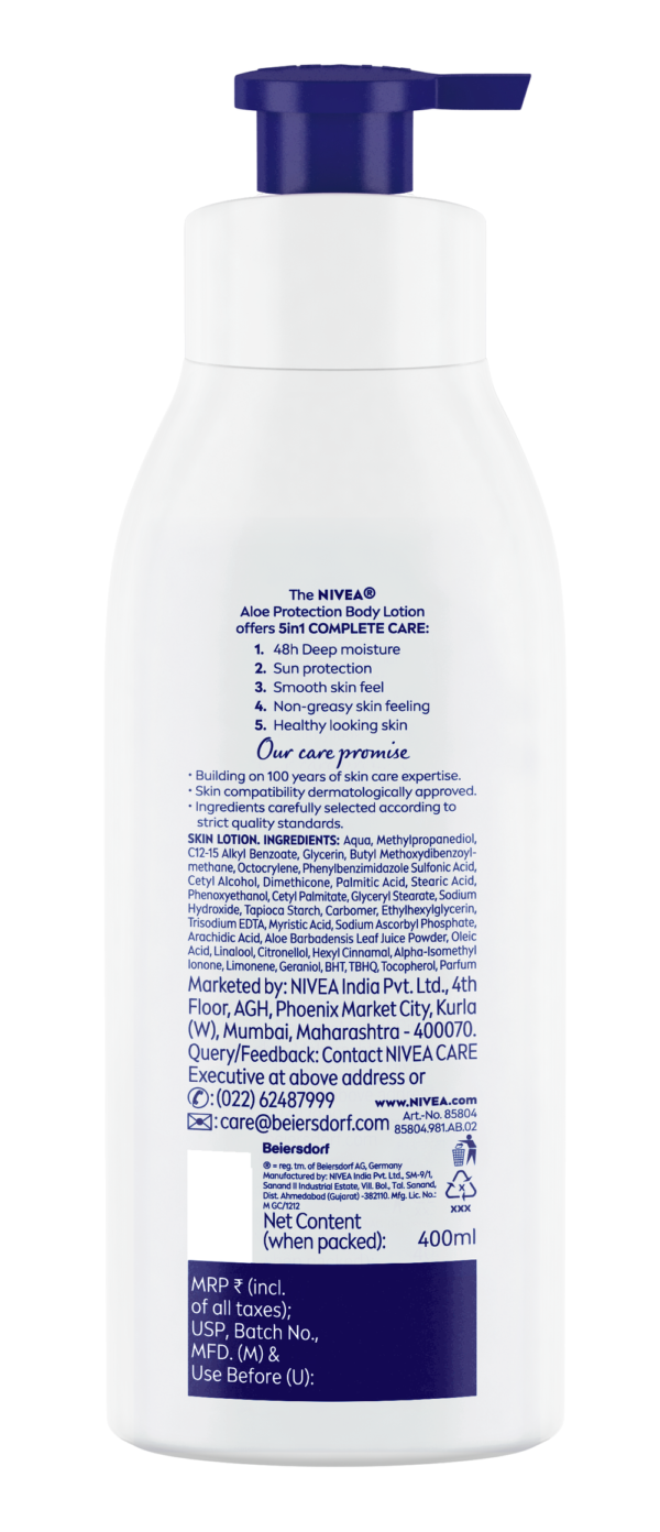 Nivea Aloe Protection SPF 15 Body Lotion- MNX1008 - Image 2