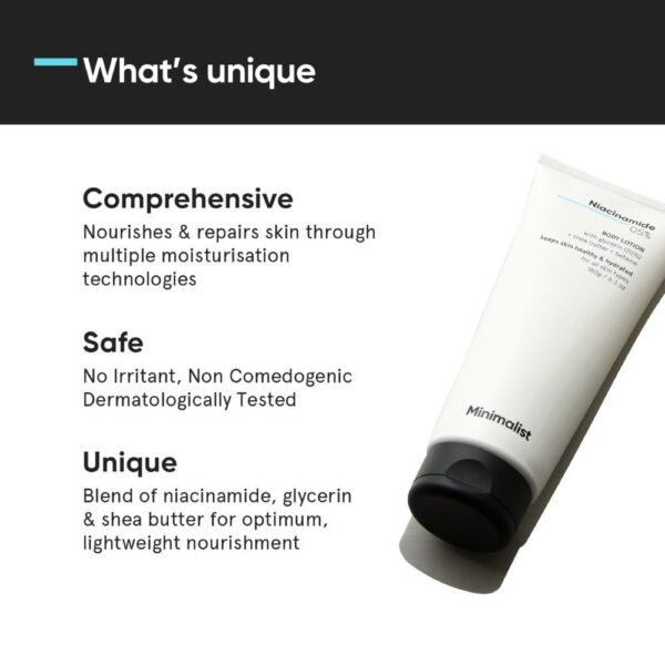 Minimalist 5% Niacinamide With Shea Butter Body Lotion Boosted With Actives That Repairs & Hydrates Skin- MNX1012 - Image 2