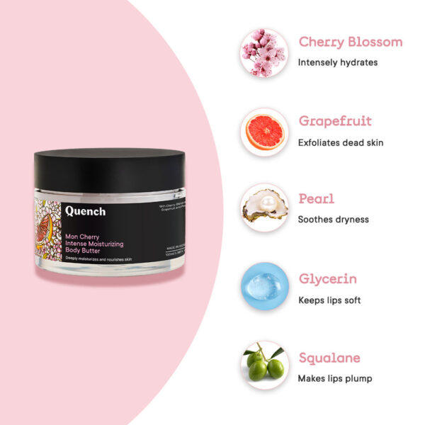 Quench Mon Cherry Intense Moisturizing Body Butter- MNX1013 - Image 2