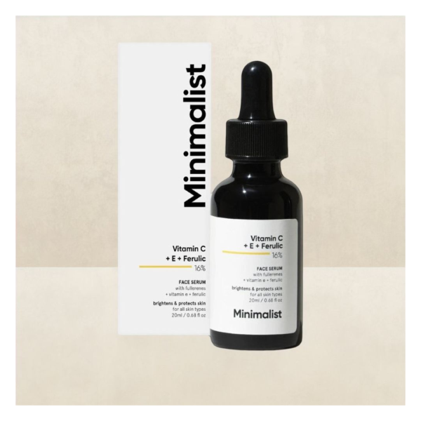 Minimalist 16% Vitamin C Brightening Face Serum Combo of Vit. C Vit. E & Ferulic Acid For Glowing Skin For Men & Women- ZSX1006