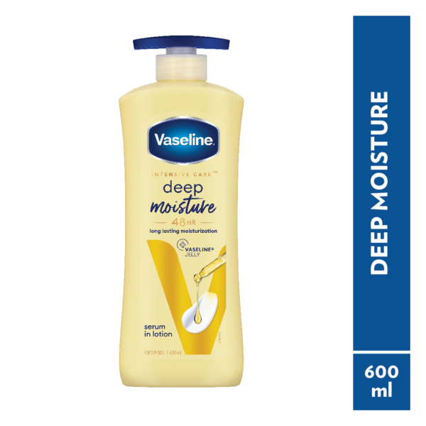 Vaseline Deep Moisture Body Lotion | For Dry Skin | Moisturised Glowing Skin | With Pro Ceramides- MNX1024