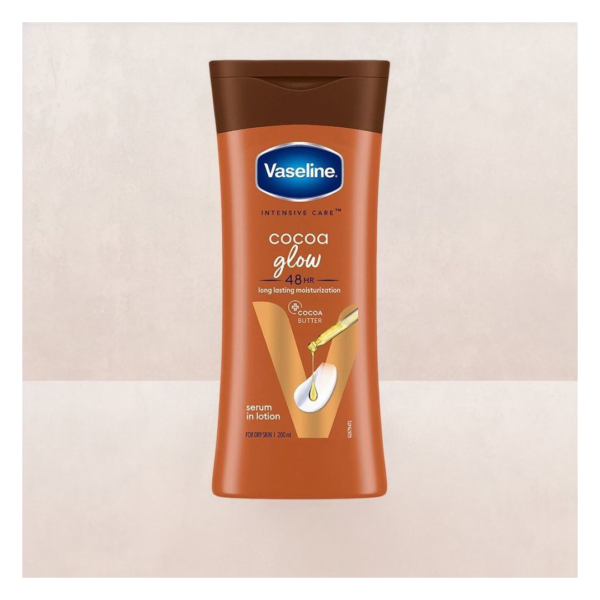 Vaseline Cocoa Glow Serum In Lotion, 100% Pure Cocoa & Shea Butter for Glowing & Soft Skin- MNX1027