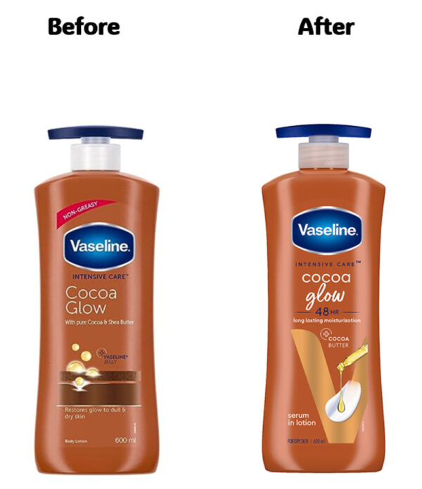 Vaseline Cocoa Glow Serum In Lotion100% Pure Cocoa & Shea Butter For Glowing & Soft Skin- MNX1039 - Image 3