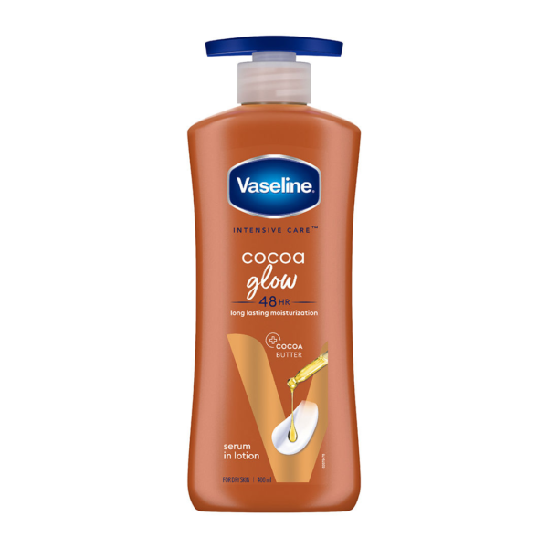 Vaseline Cocoa Glow Serum In Lotion100% Pure Cocoa & Shea Butter For Glowing & Soft Skin- MNX1039