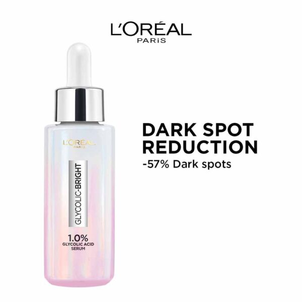 L'Oreal Glycolic Bright Skin Brightening Serum 1% Glycolic Acid Serum For Dark Spots- ZSX1024 - Image 2