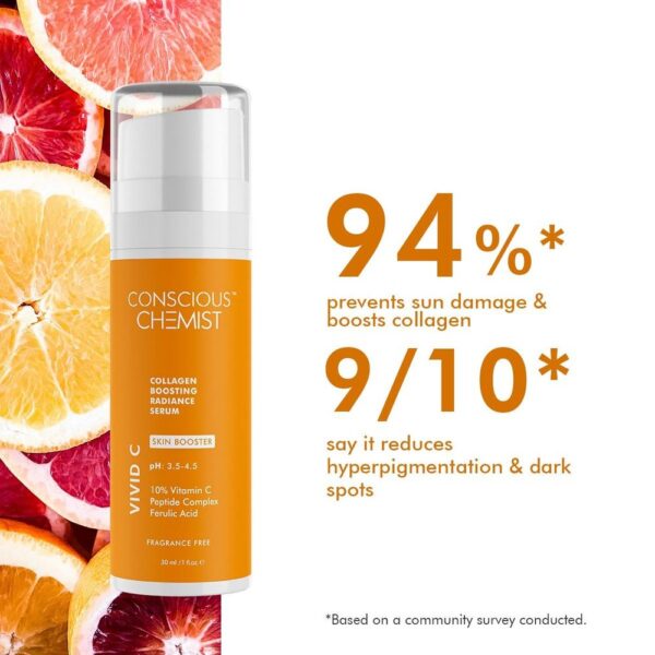Conscious Chemist 10% Vitamin C Face Serum (Advanced) With Ferulic Acid For Glowing Skin- ZSX1033 - Image 3