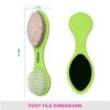 Vega 3 In 1 Pedicure Brush Kit Tool For Cleanse Scrub & File Dead Skin (Pd-20)- FJR1011 - Image 2