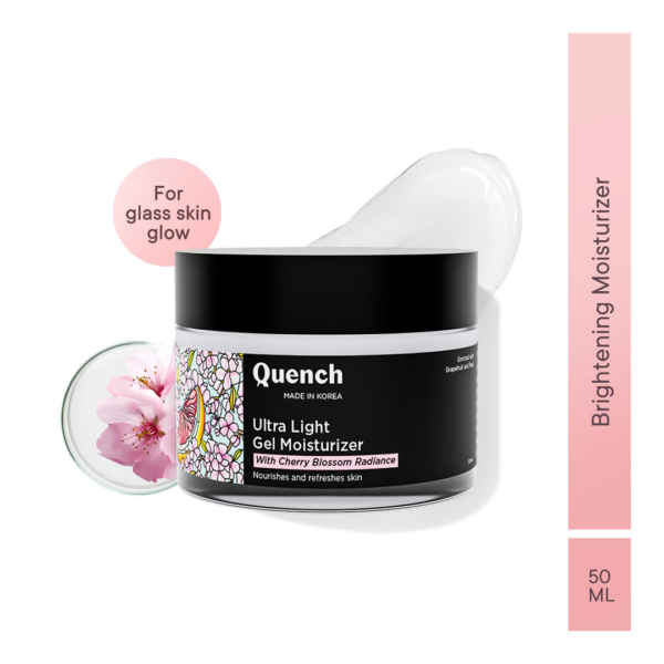 Quench Ultra Light Korean Moisturizer with 2% Niacinamide & Cherry Blossom for Face Glow Intense Brightening- FQF1042