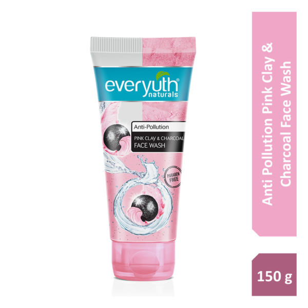 Everyuth Naturals Anti Pollution Pink Clay & Charcoal Face Wash- CQK1017