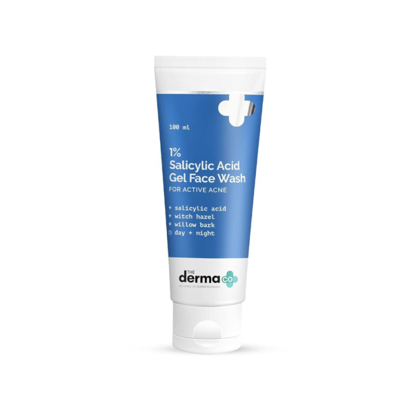 The Derma Co 1% Salicylic Acid Gel Face Wash With Salicylic Acid & Witch Hazel For Active Acne- CQK1018