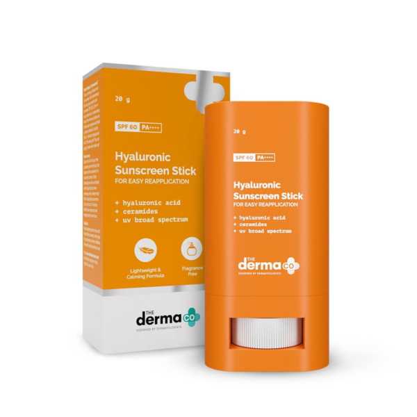 The Derma Co. Hyaluronic Sunscreen Stick with SPF 60 & PA++++- JMX1030