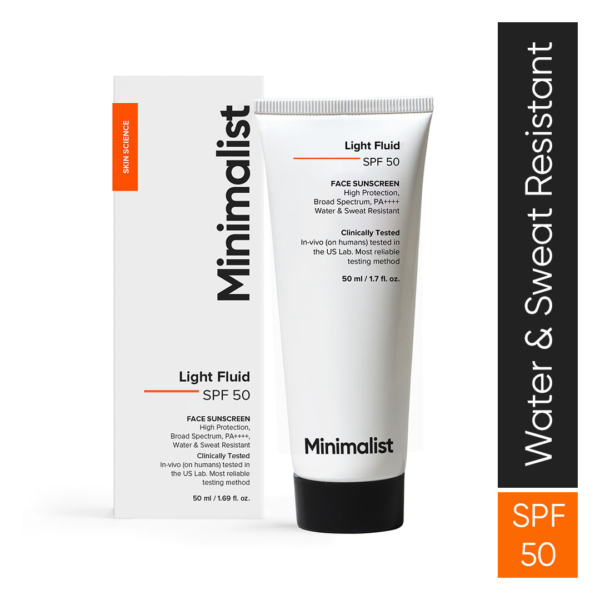 Minimalist Light Fluid SPF 50 Face Sunscreen- JMX1051