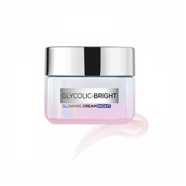 L'Oreal Glycolic Bright Glowing Night Cream Overnight Cream With Glycolic Acid- FQF1058