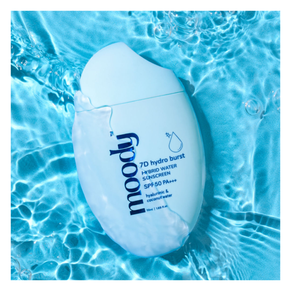 Moody 7D Hydro Burst Hybrid Water Sunscreen Spf 50 Pa +++, Hyaluronic & Coconut Water (50 Ml)- JMX1066