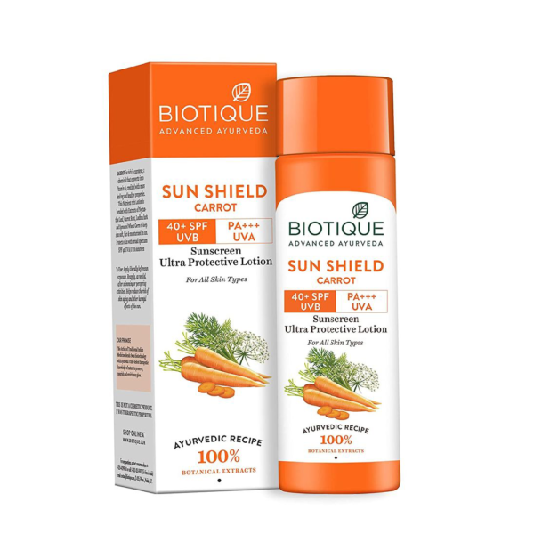 Biotique Sun Shield Carrot 40+Spf Sunscreen Lotion- JMX1069