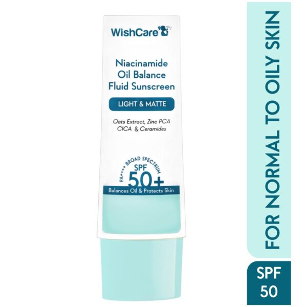 Wishcare Niacinamide Oil Balance Fluid Sunscreen Spf 50 Pa++++ - Light & Matte- JMX1077