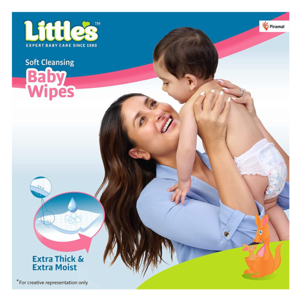 Little's Soft Cleansing Baby Wipes 80 pc X 3 Combo- UFB1004