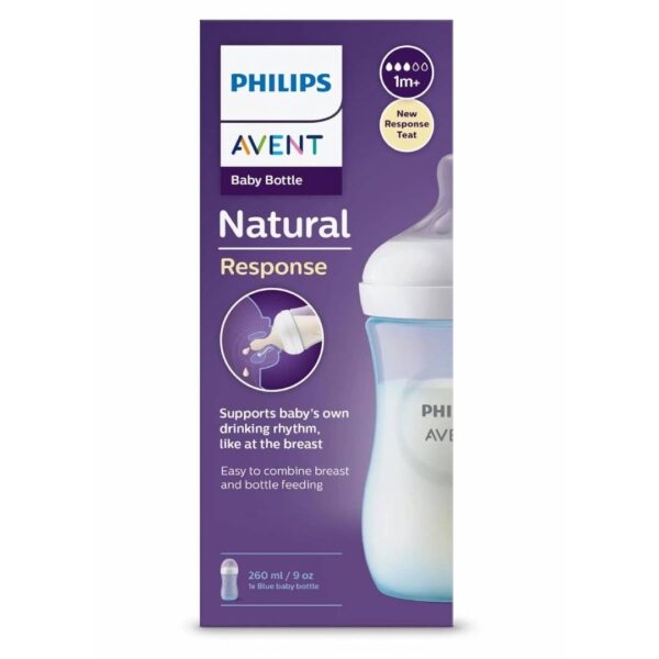 Philips Natural Response Baby Bottle, 260Ml - Blue, Scy903/21- YWV1018