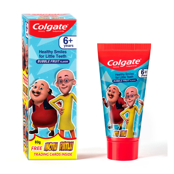 Colgate Kids Toothpaste for 6+ Years, Motu Patlu, Bubble Fruit Flavour, Gentle Protection- RAT1015