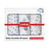 Luvlap Muslin Swaddle Stars White- NYB1007 - Image 6