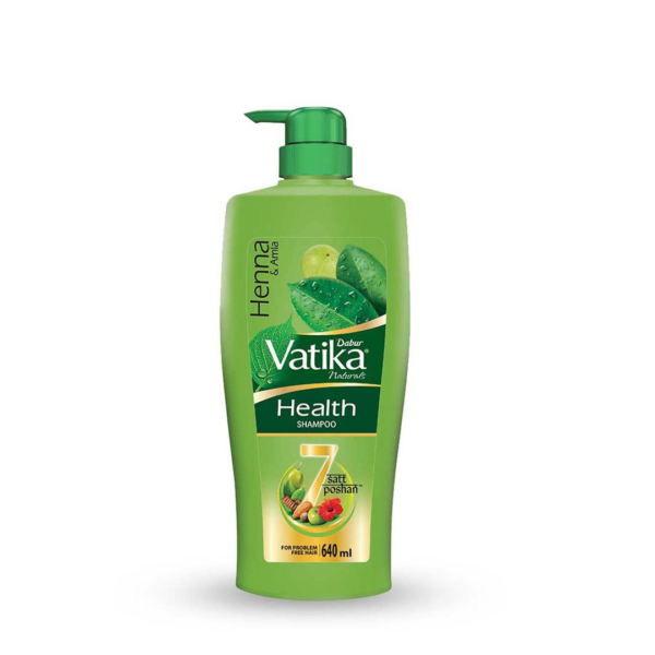 Vatika Naturals Health Shampoo with Henna & Amla - Power of 7 nourishing herbs- DCE1035