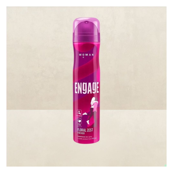 Engage Floral Zest Deodorant for Women, Citrus & Floral, Skin Friendly- DEU1011