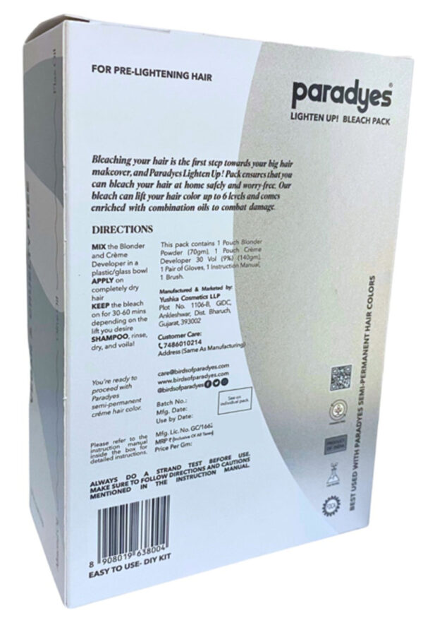 Paradyes Lighten Up! Bleach Pack Hair Cream- YSX1011 - Image 6