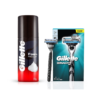 Gillette Mach 3 Razor for men (1 Handle+ 2 shaving blades) + Regular pre shave foam(50gm) combo.- HVS1005 - Image 3