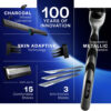 Gillette Mach3 Charcoal Shaving Razor with New Enhanced Lubrastrip with Touch of Charcoal- HVS1007 - Image 5