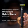 Philips New OneBlade Hybrid Razor| Shave, Trim & Style|No Nicks & Cuts, Dual sided blade QP1424/10- HVS1008 - Image 3