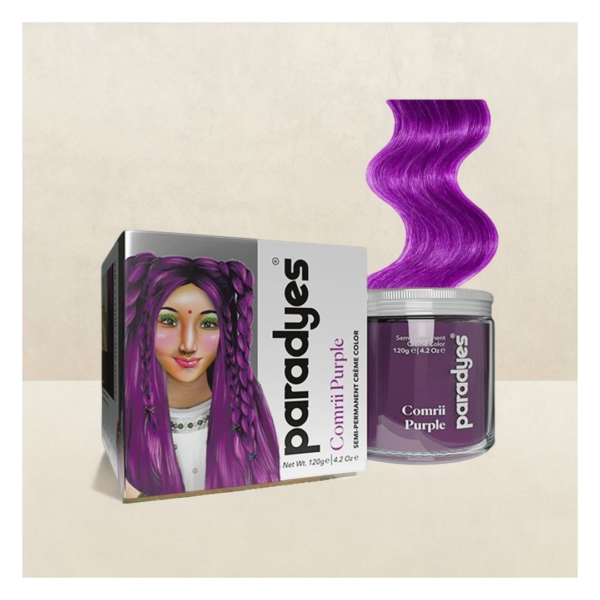 Paradyes Ammonia Free Semi-Permanent Hair Color Jar Only Comrii Purple- YSX1016