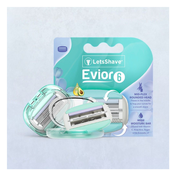 LetsShave Letsshave Evior 6 Shaving Razor Blades- HVS1012