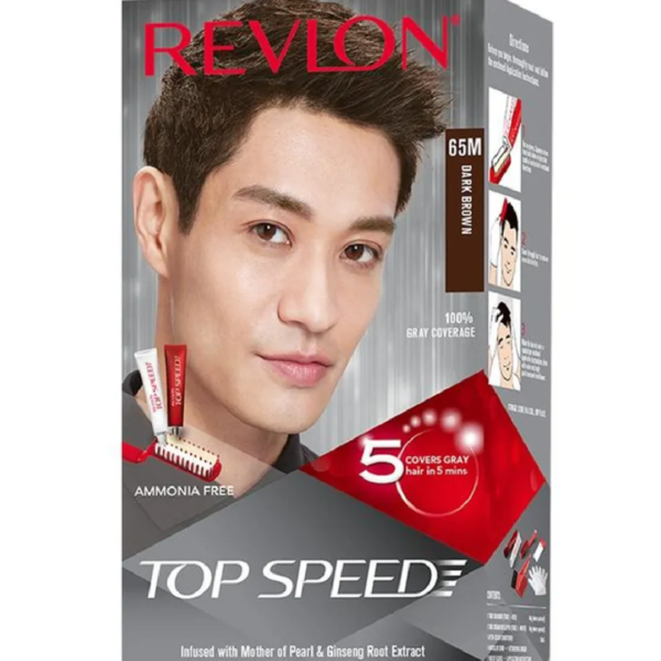 Revlon Top Speed Hair Color Man-Dark Brown-YSX1027