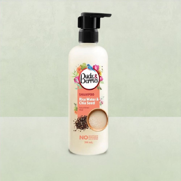 Buds & Berries Rice Water and Chia Seeds Nourishment Shampoo for Helps in Hair Growth- DCE1046