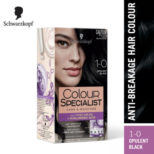 Schwarzkopf Colour Specialist Permanent Hair Colour 1-0 Opulent Black- YSX1036