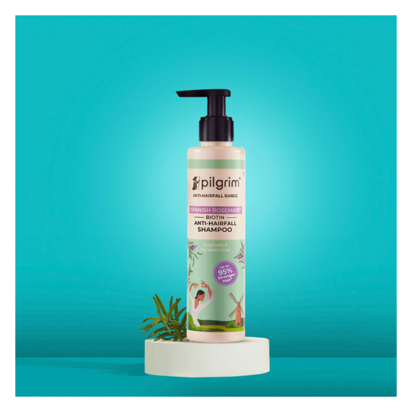 Pilgrim Rosemary & Biotin Anti Hairfall Shampoo for Reducing Hair Loss & Breakage- DCE1063