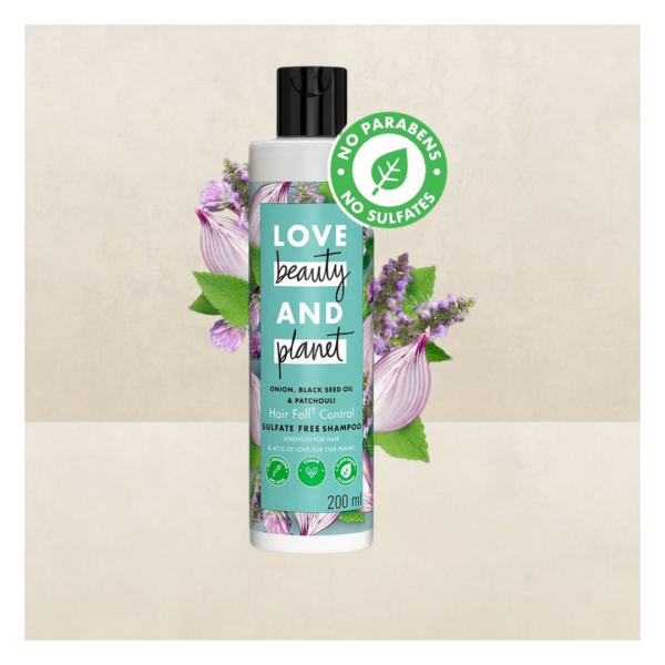 Love Beauty & Planet Onion, Blackseed Oil & Patchouli Hairfall Control Sulfate Free Shampoo- DCE1069