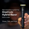 Philips New OneBlade Hybrid Razor| Shave, Trim & Style|No Nicks & Cuts, Dual sided blade QP1424/10- LYF1001 - Image 2