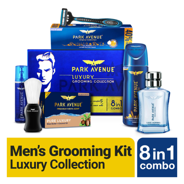 Park Avenue Luxury 8 In-1 Premium Grooming Kit Gift For Men- LYF1009