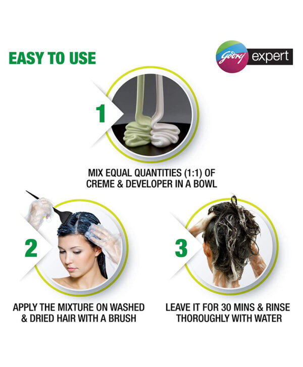 Godrej Expert Creme Hair Colour Natural Black (Pack of 4)- YSX1049 - Image 6